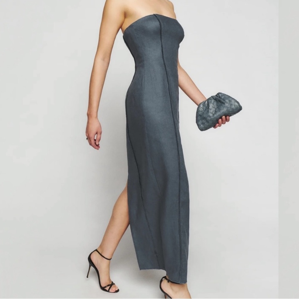 Reformation Layton Linen Dress, Size 6